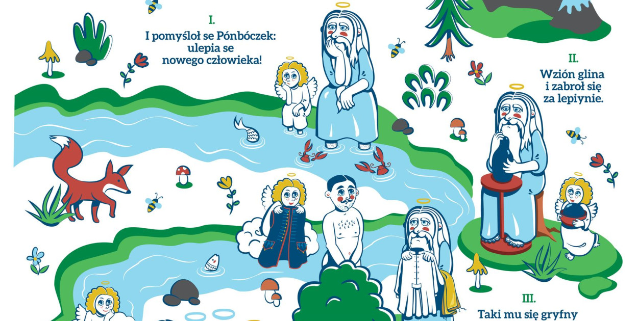 Fragment projektu muralu autorstwa Anny Foks. Fot. Archiwum LGD