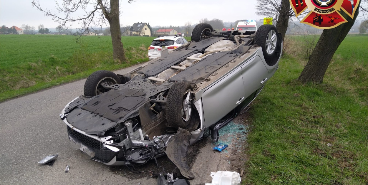 Dachowanie w Boniowicach. Fot. OSP Wieszowa