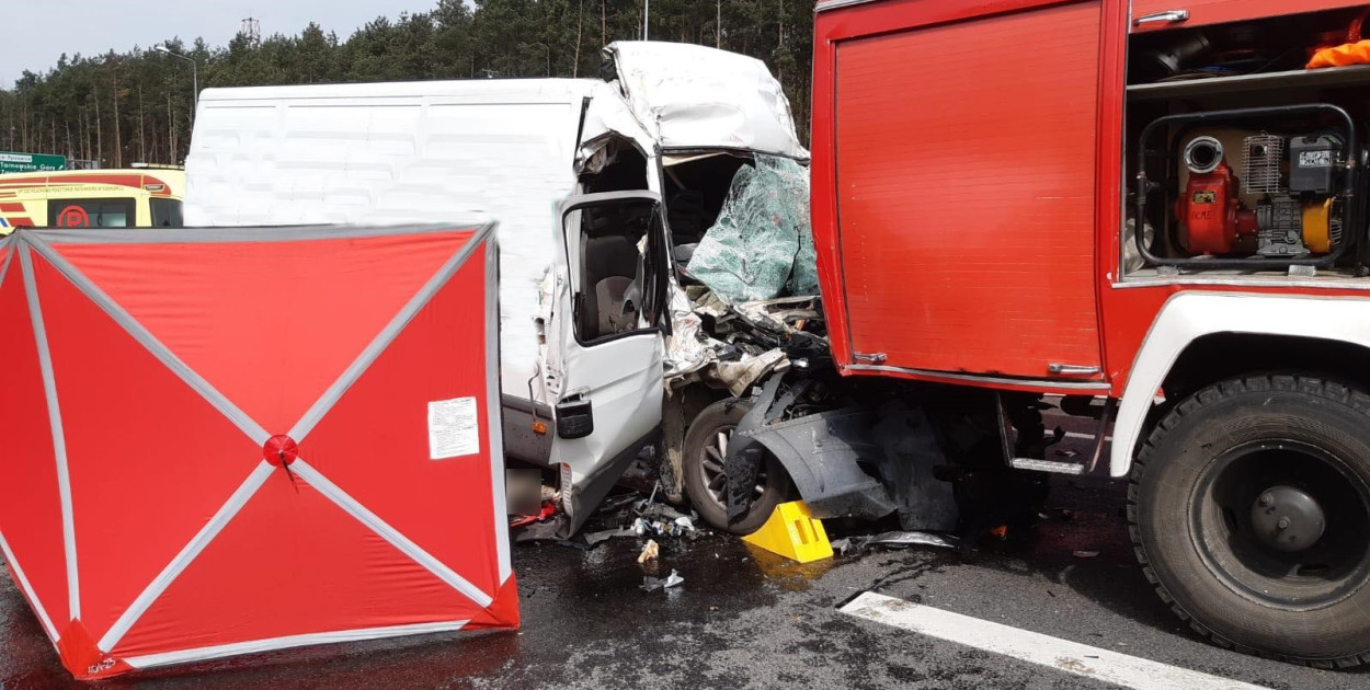 Śmiertelny wypadek na S1. Fot. Archiwum policji 