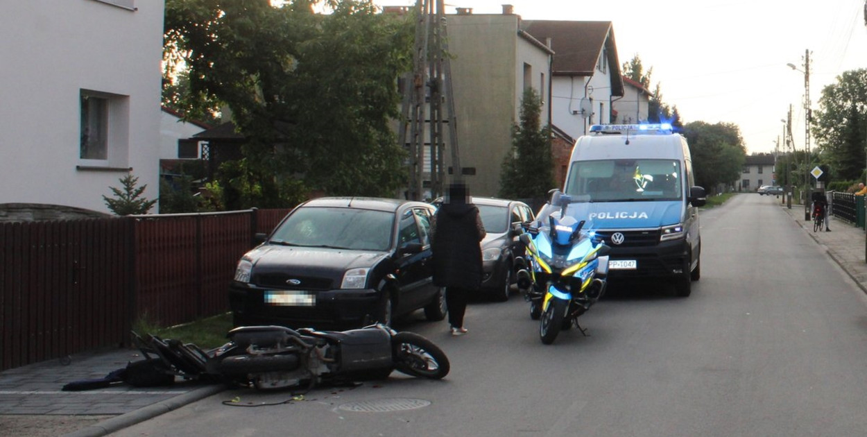 Wypadek w Kaletach. Fot. Archiwum KPP w Tarnowskich Górach