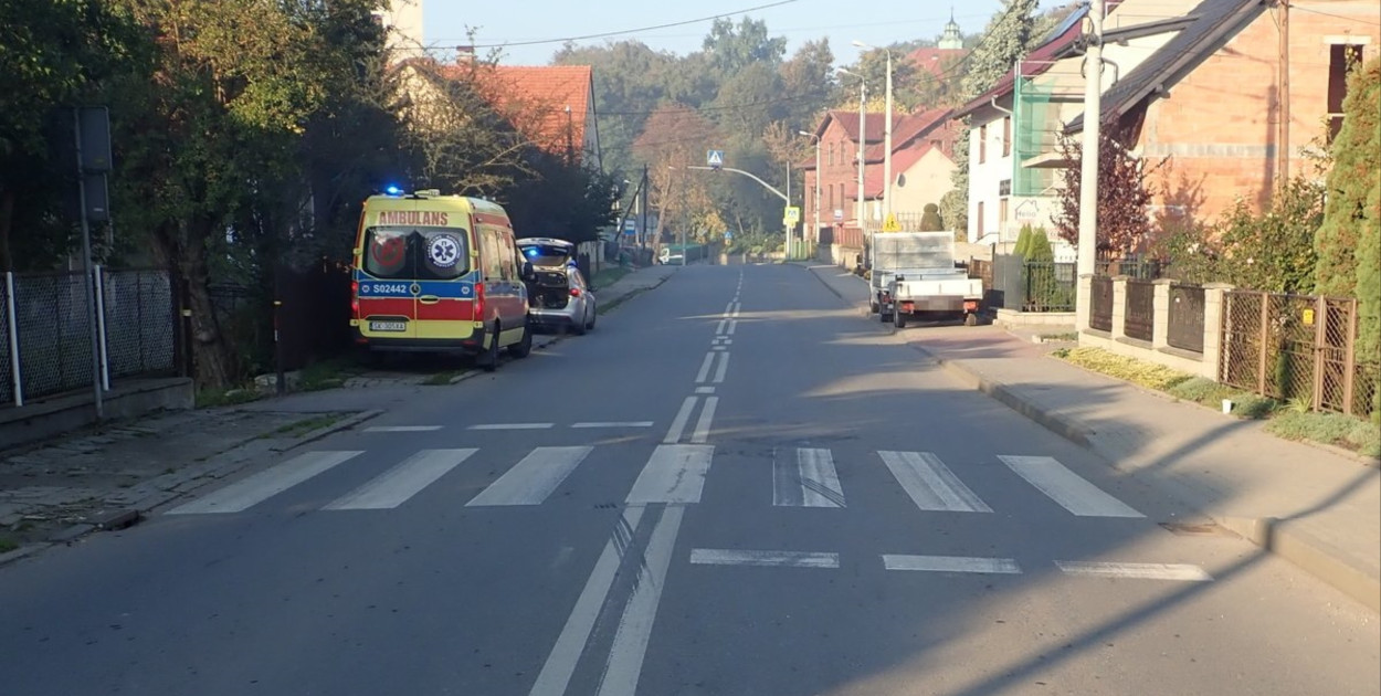 Potrącenie w Kamieńcu. Fot. Archiwum KPP w Tarnowskich Górach 