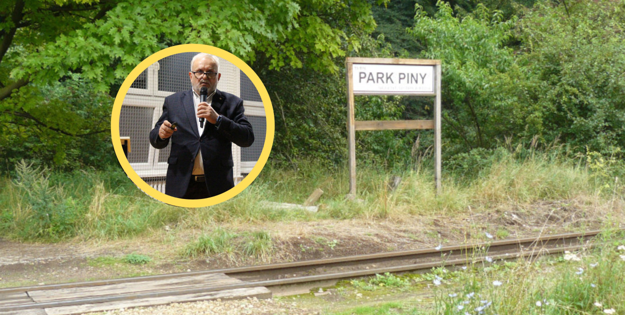 Arkadiusz Czech o parku Piny. Fot. Archiwum Gwarka 