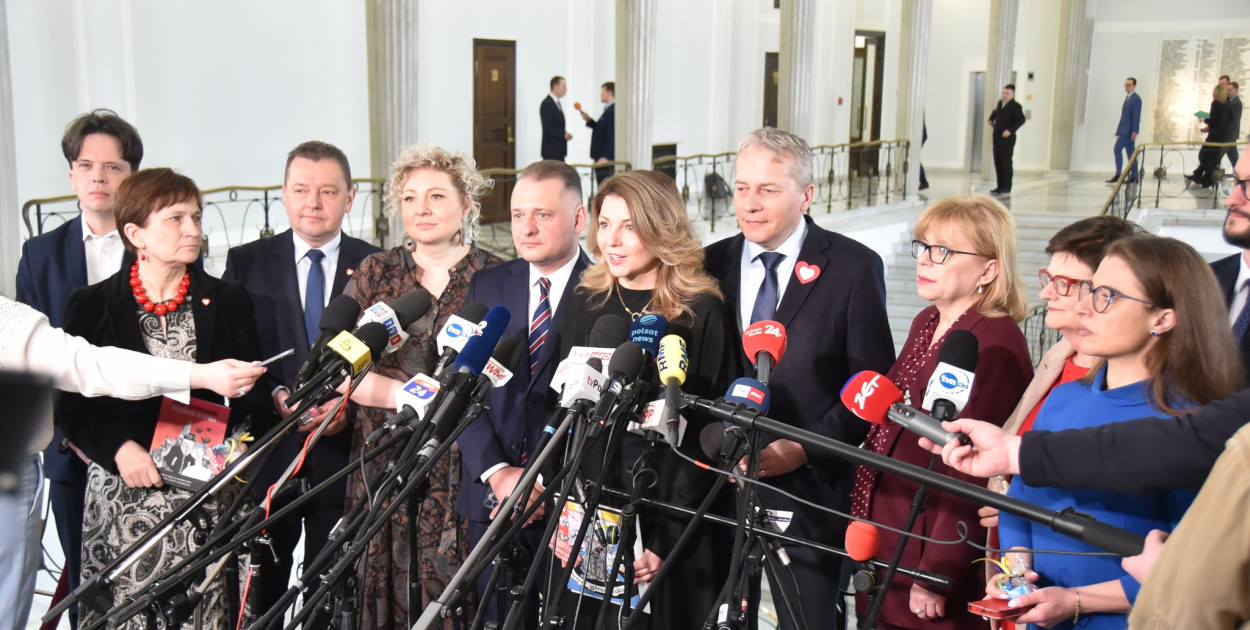 Konferencja prasowa przed pierwszym czytaniem. Fot. Archiwum T. Głogowskiego 