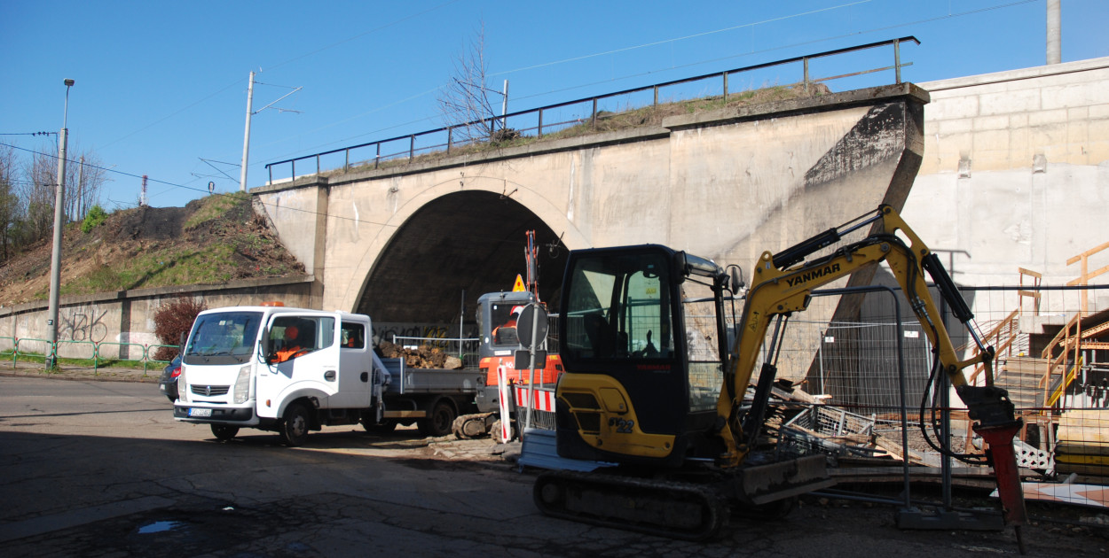 Remont linii kolejowej przy ul. Kużaja w Radzionkowie