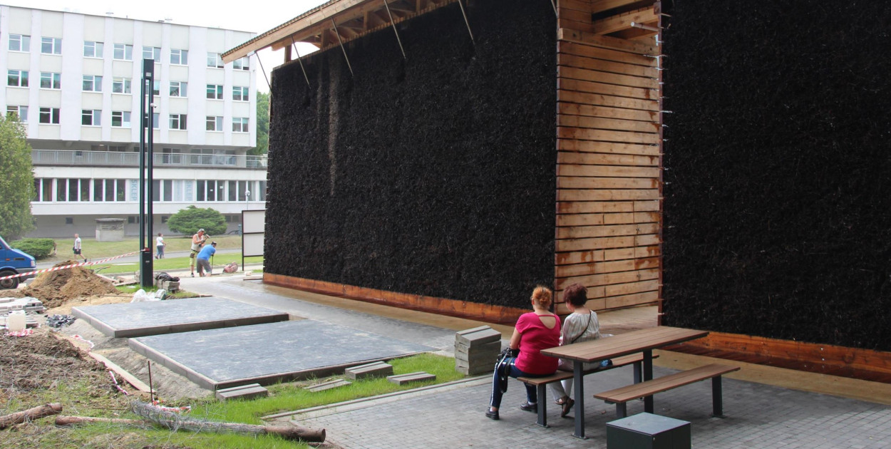 Przy Tężni Gwarków trwają prace budowlane. Fot. Alicja Jurasz