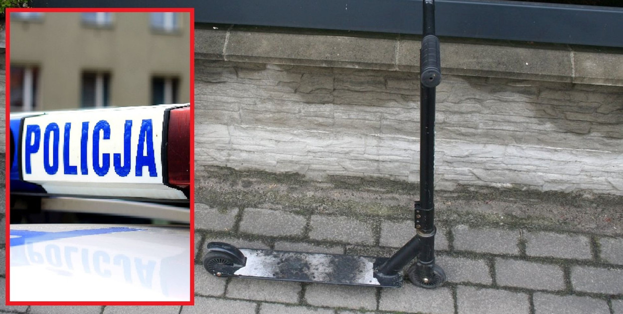 Wczoraj 12-latek jadący ulicą na rowerze trafił do szpitala. Wjechał w niego... 11-latek na hulajnodze. Policja z Tarnowskich Gór apeluje. Fot. Policja Tarnowskie Góry