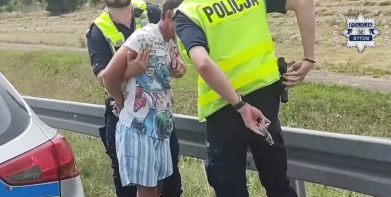 Zrzut ekranu z nagrania policji