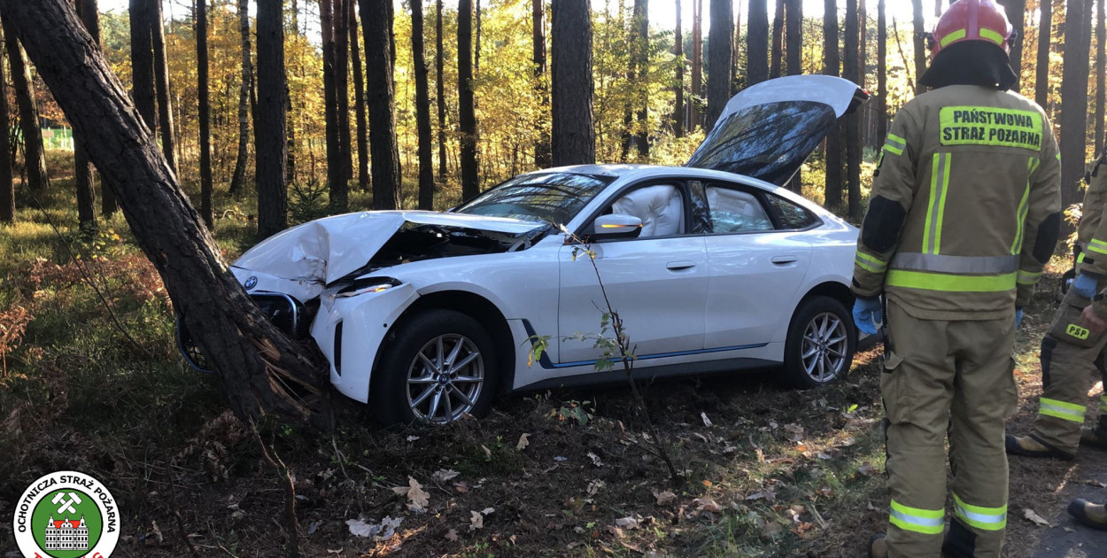 Do zdarzenia doszło na trasie Boruszowice - Mikołeska. Fot. OSP Tworóg