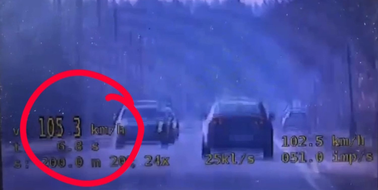 Pirat drogowy na DW 912. Fot. Archiwum policji w Tarnowskich Górach