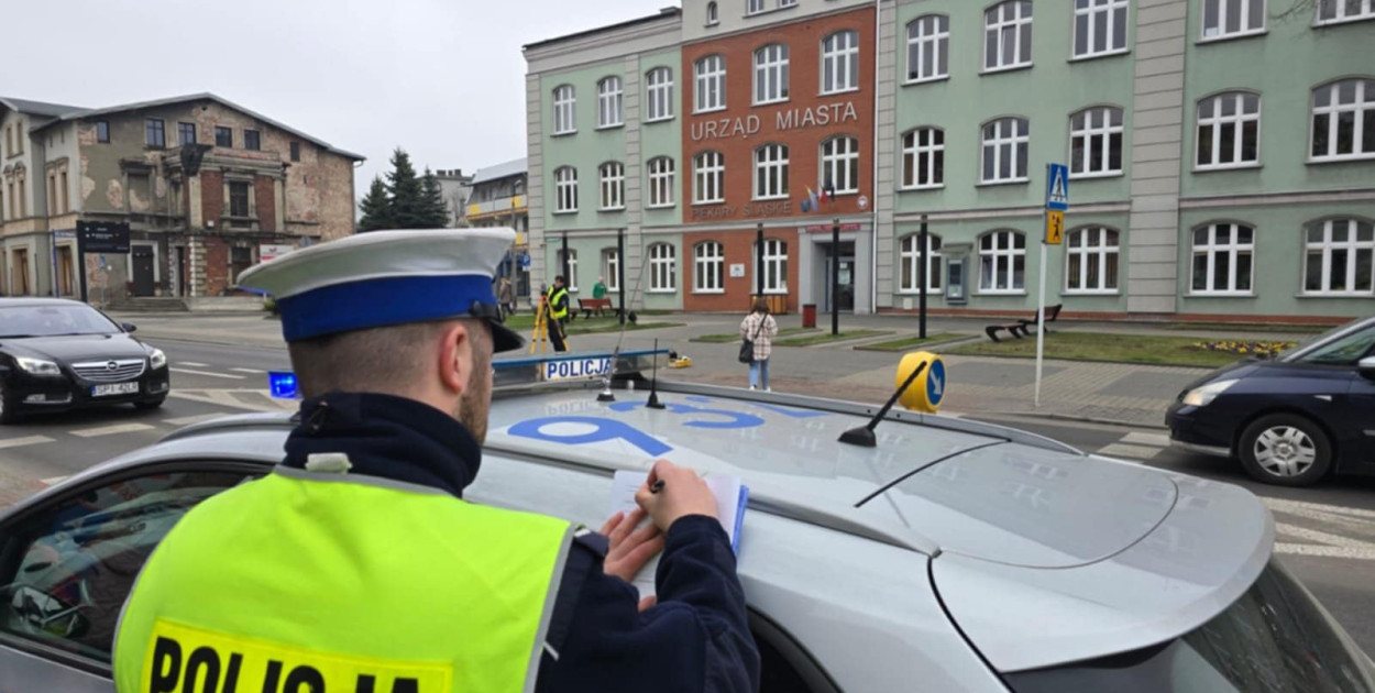 Potrącenie pieszej w centrum Piekar Śląskich. Fot. Archiwum policji