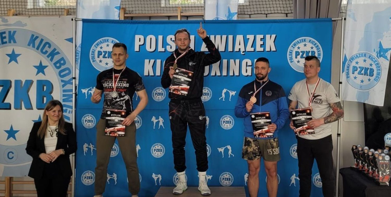 Dawid Latosik wygrał walki semi contact w kategorii weteran 35+. Fot. Archiwum prywatne