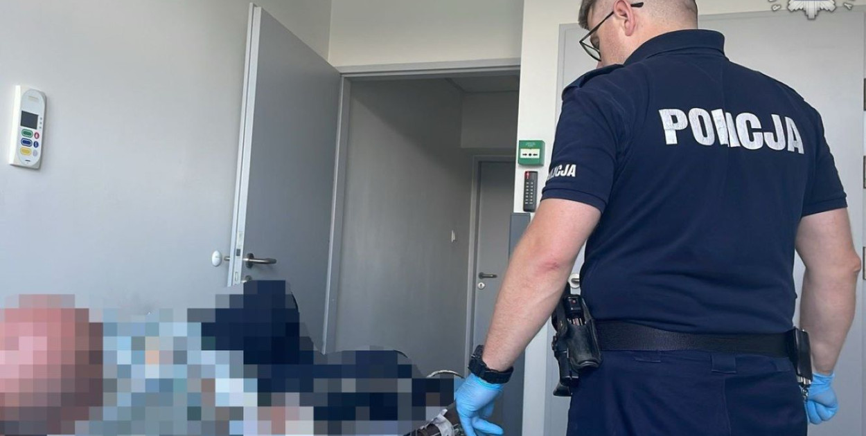 Agresywny mieszkaniec Radzionkowa po badanaich trafił do policyjnej celi. Fot. Policja Tarnowskie Góry