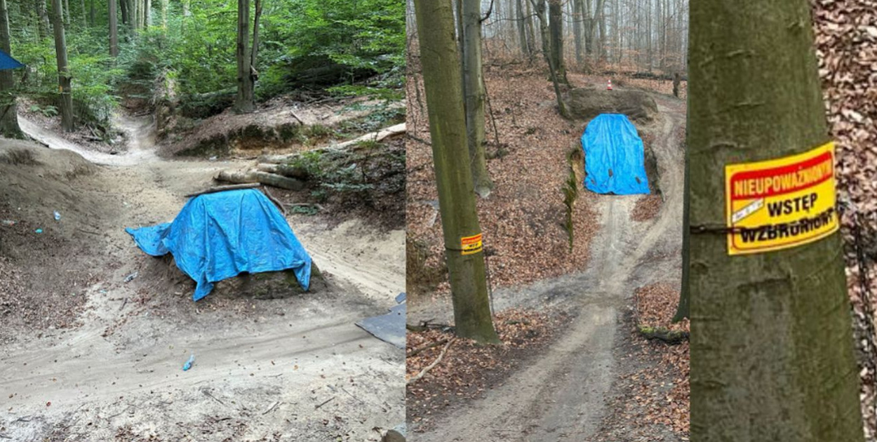 Jednym z obecnych w Parku i istniejących zagrożeń jest niszczenie siedlisk buczyn, spowodowane wybudowaniem i użytkowaniem toru rowerowego MTB powstałego z ewidentnym naruszeniem prawa i bez wiedzy zarządcy terenu - odpowiada RDOŚ. Fot. RDOŚ