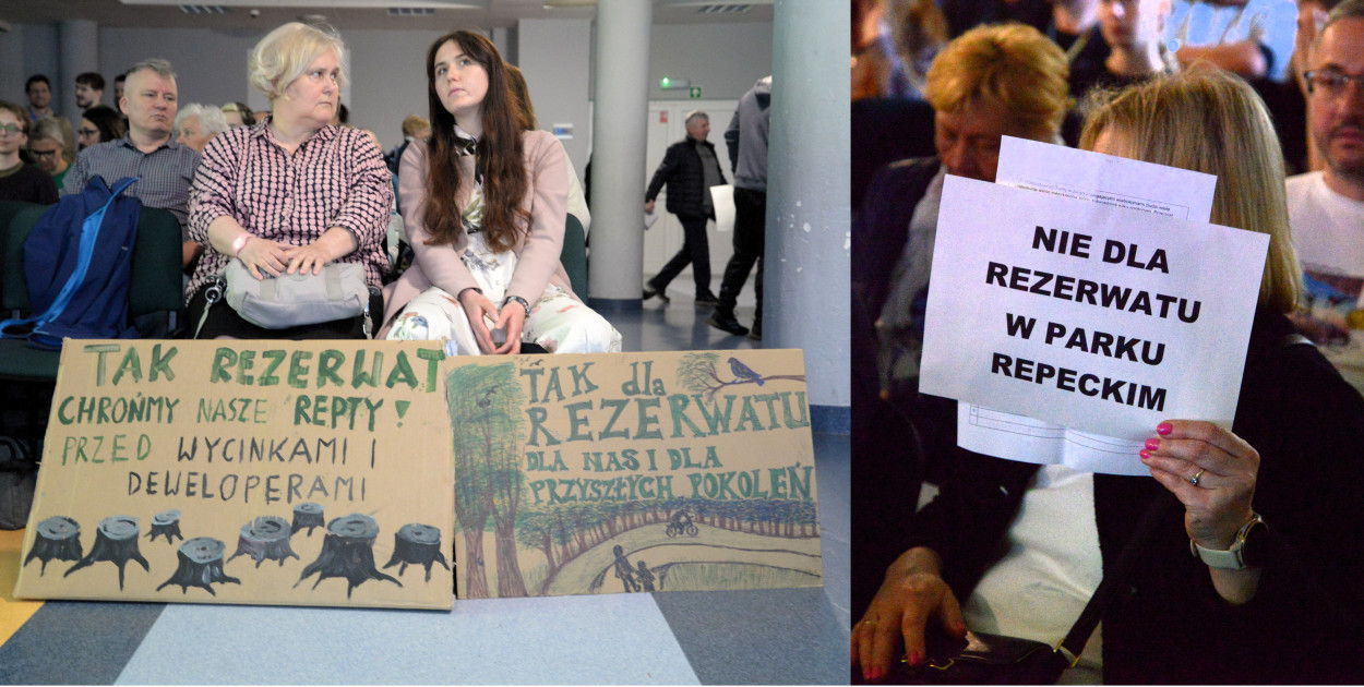 Czy park Repecki będzie rezerwatem? Nerwowa atmosfera podczas konsultacji. Fot. Jarosław Myśliwski