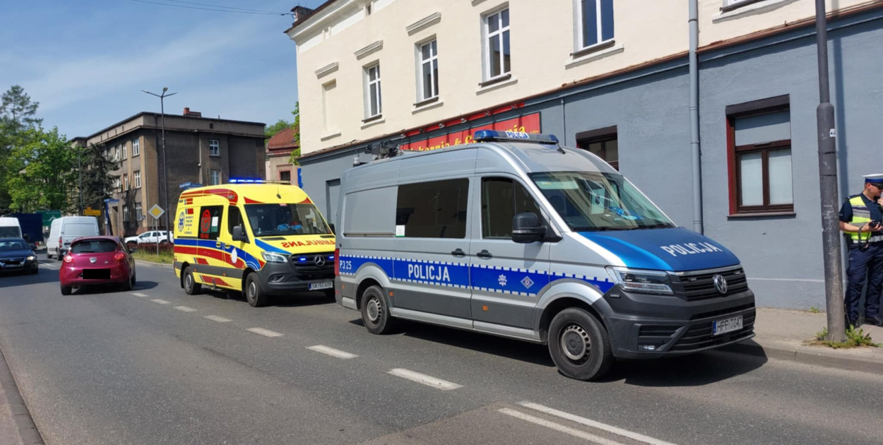 Dziś kolizja była też na ul. Legionów w Tarnowskich Górach. Fot. Agnieszka Reczkin