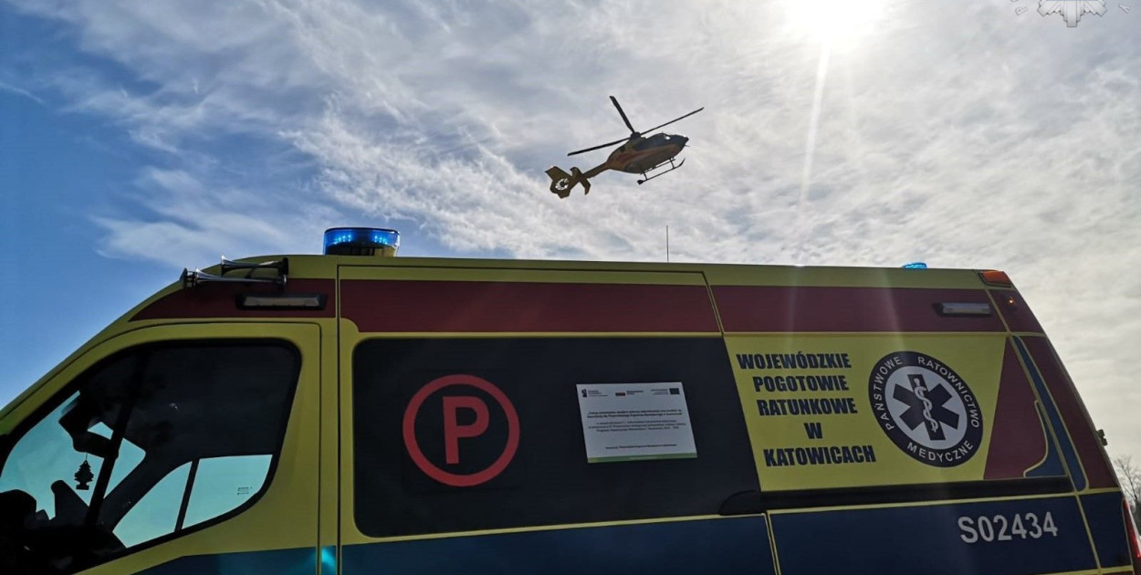 Chłopca do szpitala zabrał śmigłowiec LPR. Fot. Archiwum policji