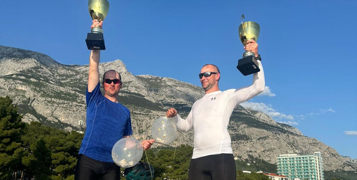 Na mecie w Makarskiej w Chorwacji. Fot. Archiwum M. Kruka