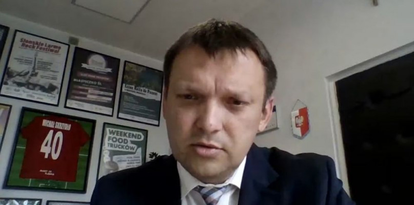 Burmistrz Michał Skrzydło. Fot. Zrzut ekranu
