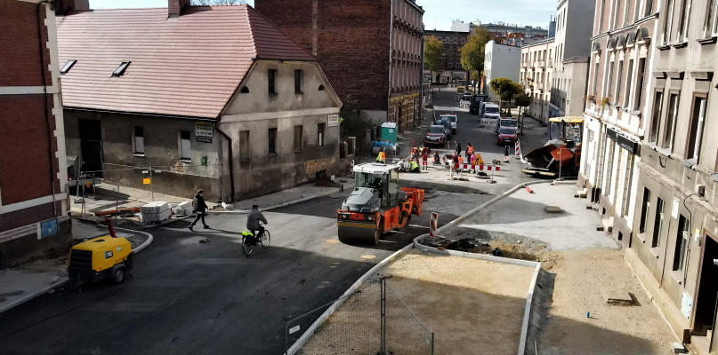 Tarnowskie Góry. Remontowana ul. Sobieskiego. Fot. Jarosław Myśliwski