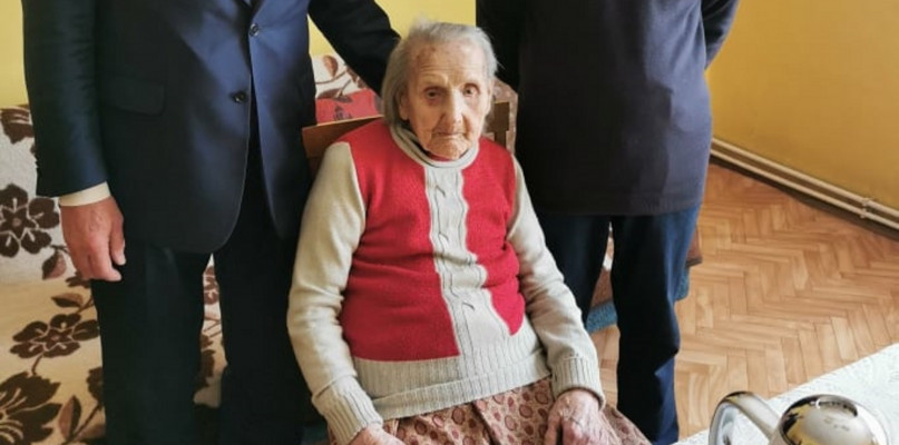Pani Gertrud Anna Frontzek obchodziła wczoraj 106 urodziny.  Fot. Archiwum UG w Zbrosławicach 