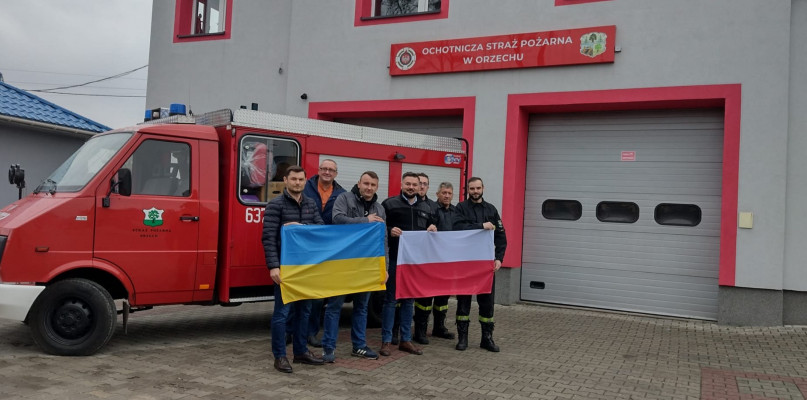 Lekki samochód ratowniczo-gaśniczy z OSP Orzech pojechał do Tarnopola na Ukrainie. Fot. Archwium UG w Świerklańcu 
