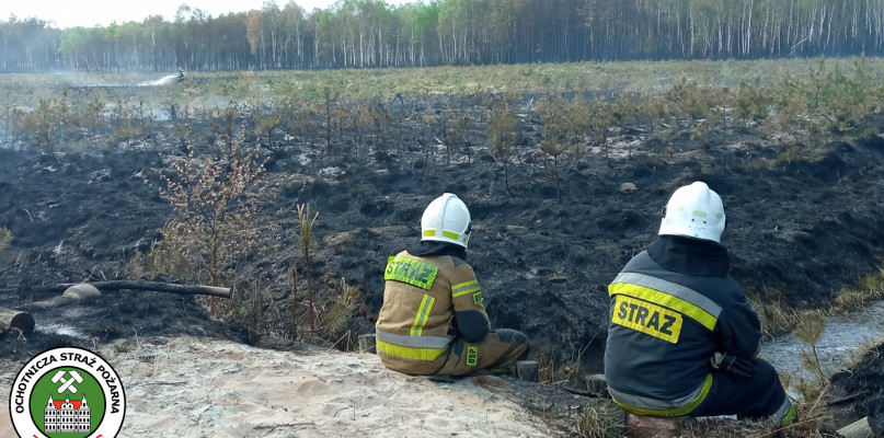 W kulminacyjnym momencie w akcji brało udział ok. 60 zastępów straży pożarnej, w sumie prawie 300 strażaków. Fot. OSP Tworóg