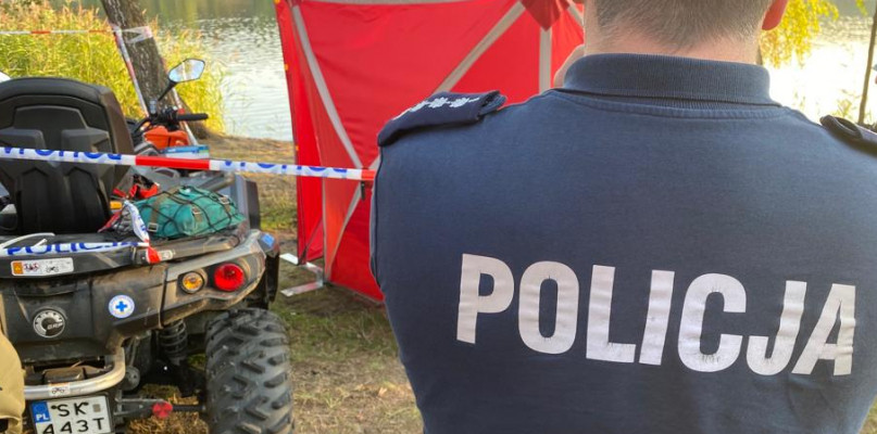 Z zalewu Nakło-Chechło wyłowiono ciało młodego mężczyzny. Fot. Policja Tarnowskie Góry