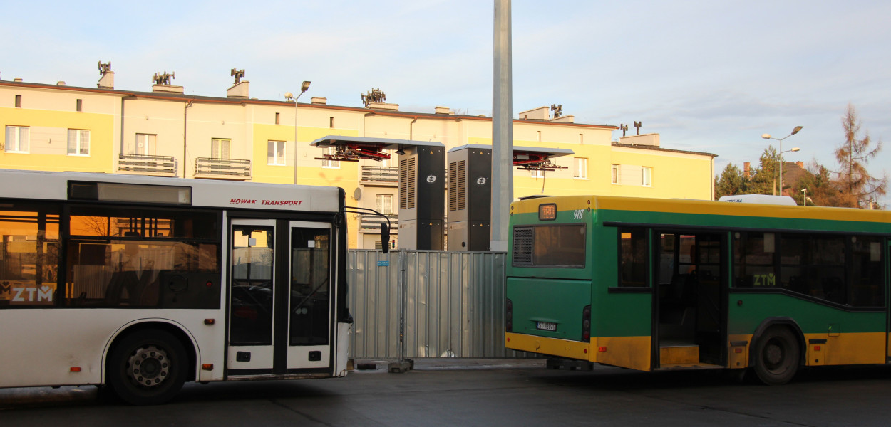 Trwa budowa stacji ładowania dla autobusów elektrycznych. Fot. Alicja Jurasz