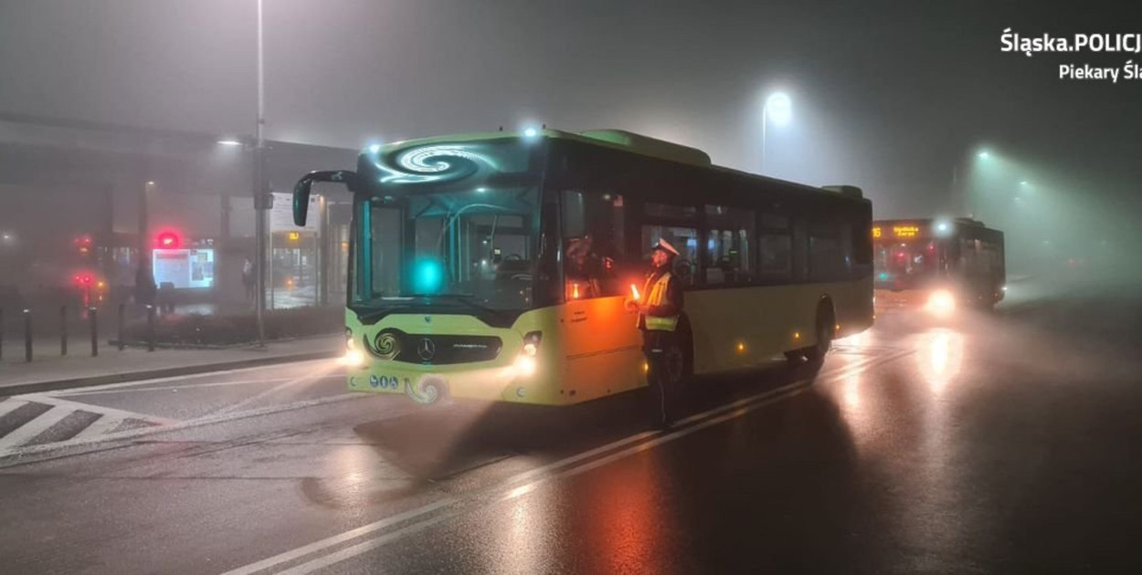 Pijany kierowca autobusu wpadł w Piekarach Śląskich. Fot. Archiwum KMP w Piekarach Śląskich