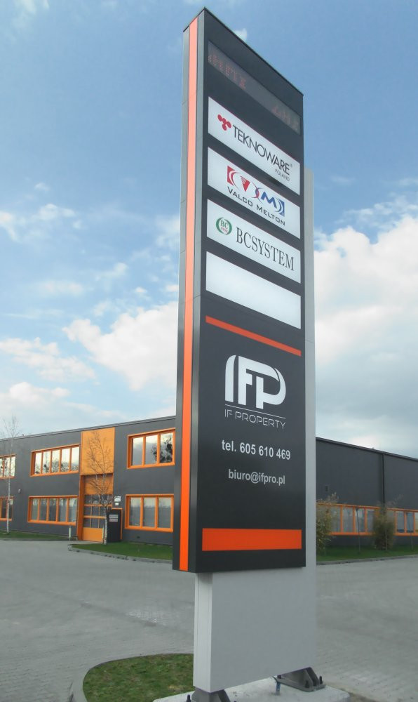 Pylonem dla najemców będziesz mógł zaznaczyć obecność firm w swoim biurowcu.