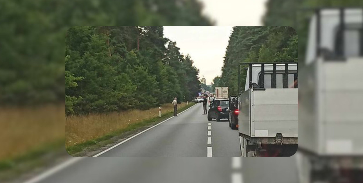 Kolizja na ul. Zagórskiej. Fot. Archiwum czytelnika 