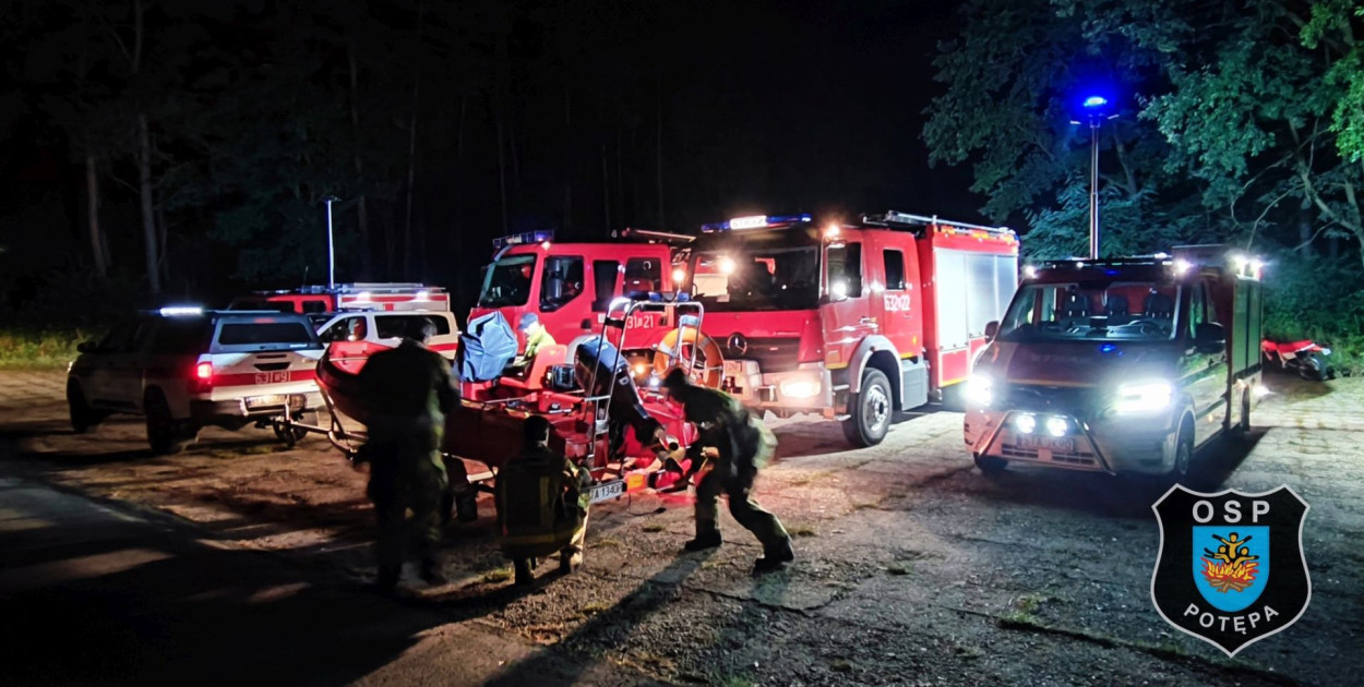 Tarnowskie Góry. Wyszedł z domu w nocy z zamiarem popełnienia samobójstwa. Fot. OSP Potępa