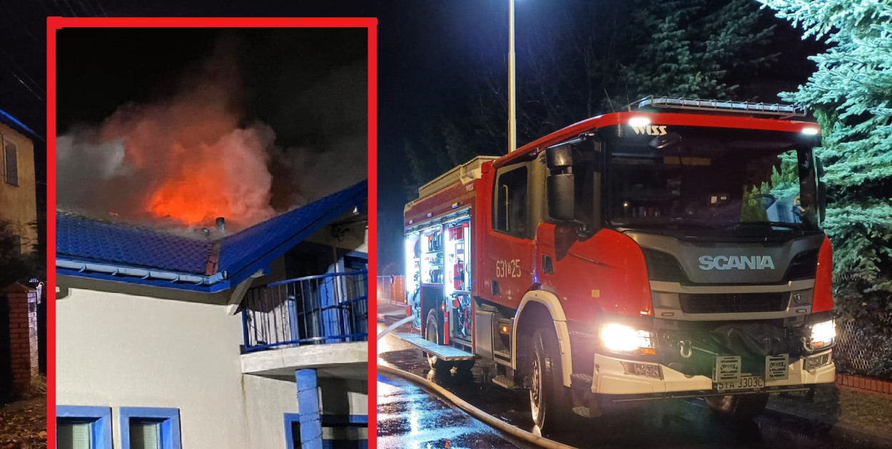 Tarnowskie Góry. Pożar w kawiarni. Straty sięgają 1 mln złotych. Fot. OSP Pniowiec