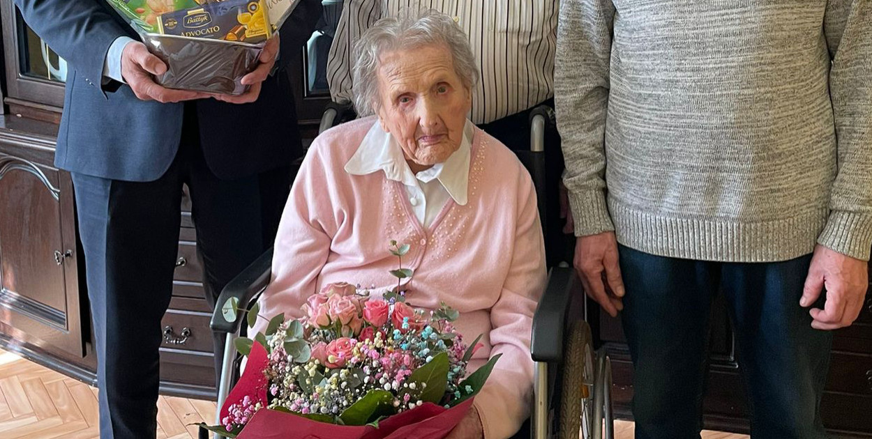 Mieszkanka Świętoszowic w gminie Zbrosławice - Gertrud Frontzek obchodzi 108. urodziny. Fot. Archiwum UG Zbrosławice