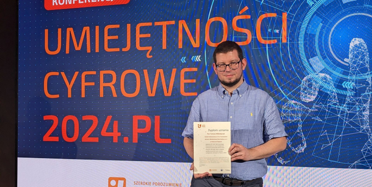 Tomasz Mikołajczyk z Tarnowskich Gór jednym ze 100 osób w Polsce, które miały wpływ na wzmacnianie cyfrowych kompetencji i umiejętności Polek i Polaków w 2023 r.