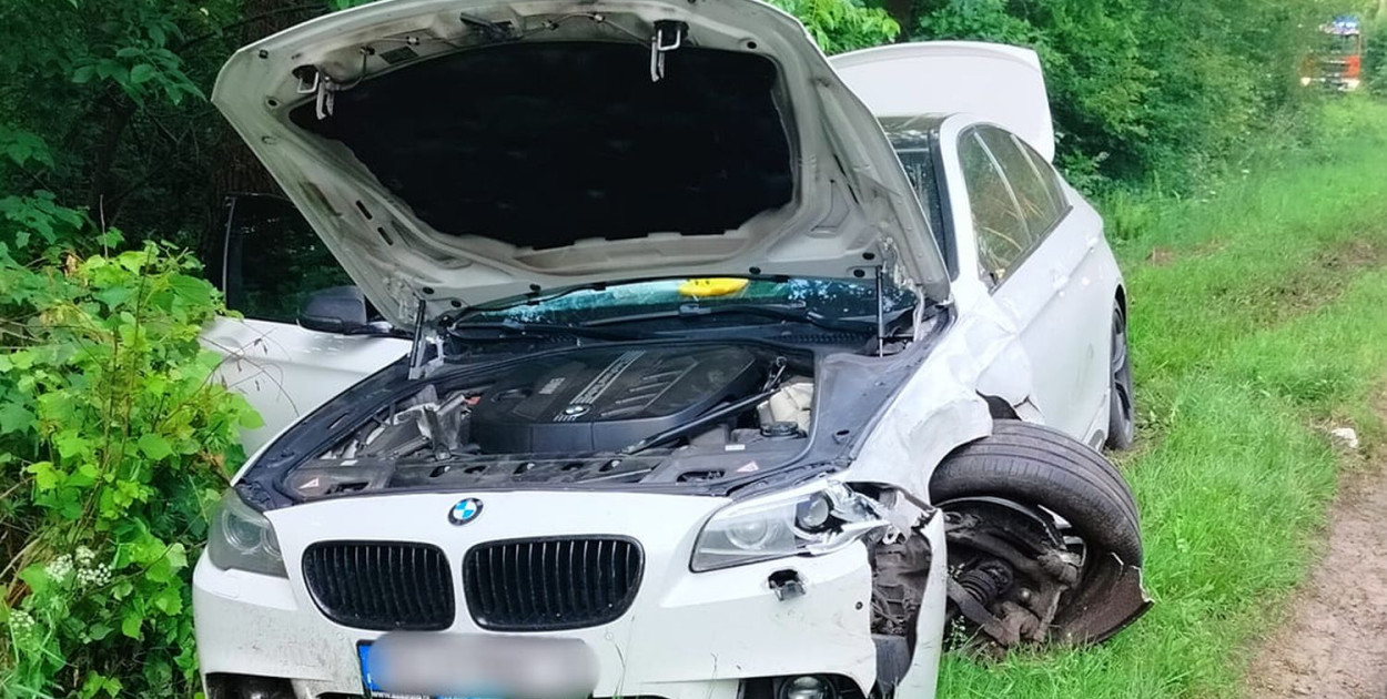 Zderzyły się dwa bmw. Fot. OSP Tworóg