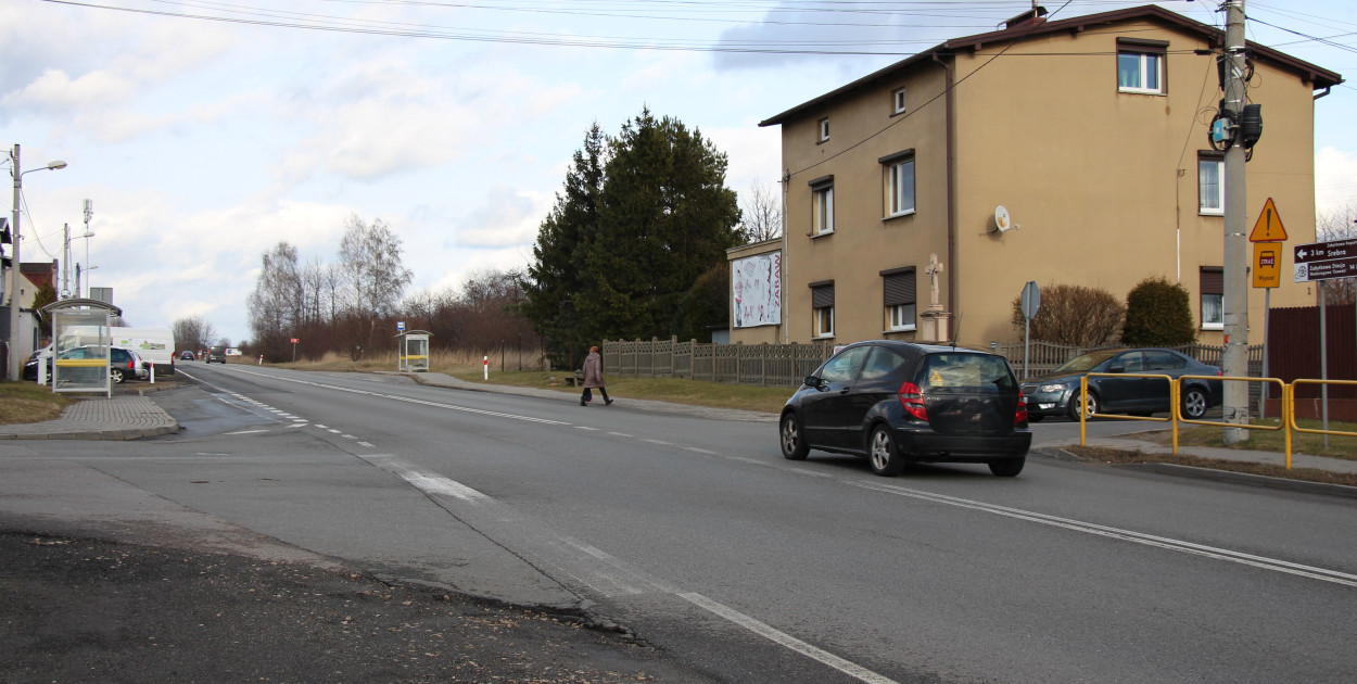 Skrzyżowanie DK 78 z  ul. Witosa i Długą w Reptach Śląskich. Fot. Archiwum Gwarka