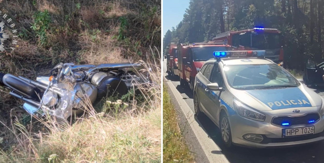 Śmiertelny wypadek na DK 11. Fot. Archiwum KPP w Tarnowskich Górach