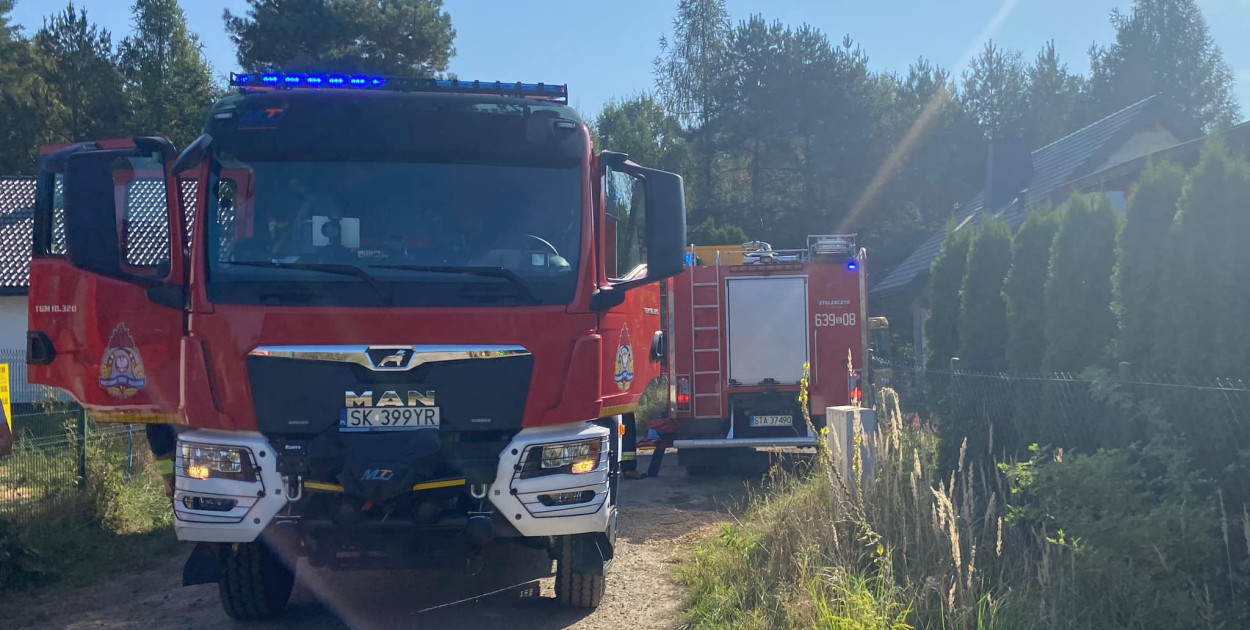 Tarnowskie Góry, Pniowiec. Wypadek podczas prac ogrodowych.  Fot. OSP Pniowiec