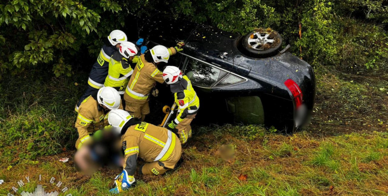 Uwaga wypadek! Są utrudnienia w ruchu. Fot. Policja Tarnowskie Góry