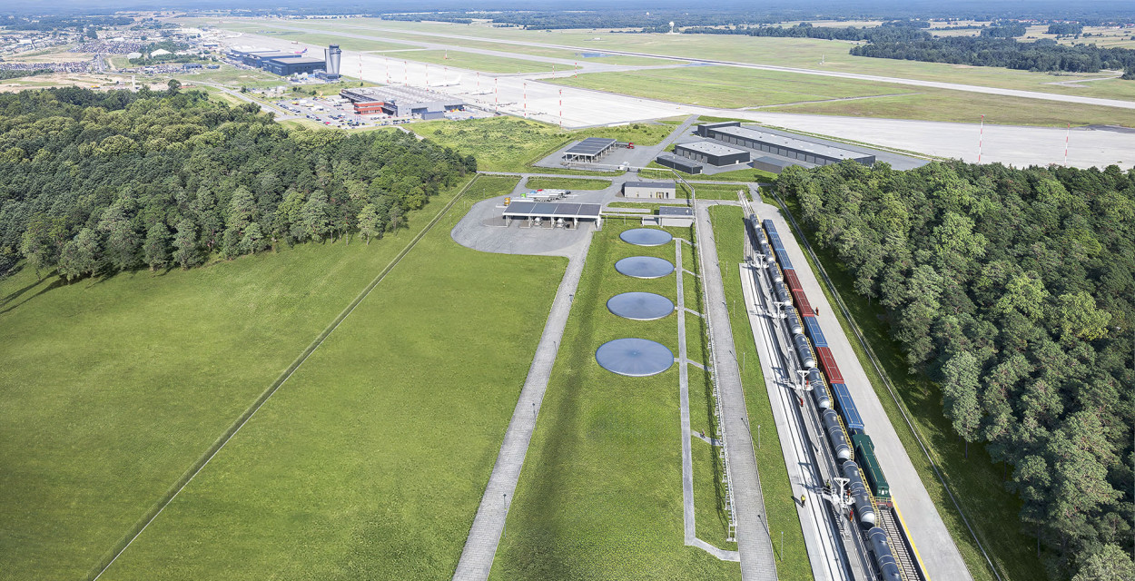 Katowice Airport. Ruszyła budowa węzła towarowo-paliwowego. Wizualizacje autorstwa firmy FINM, zdjęcie - Jakuba Mańki