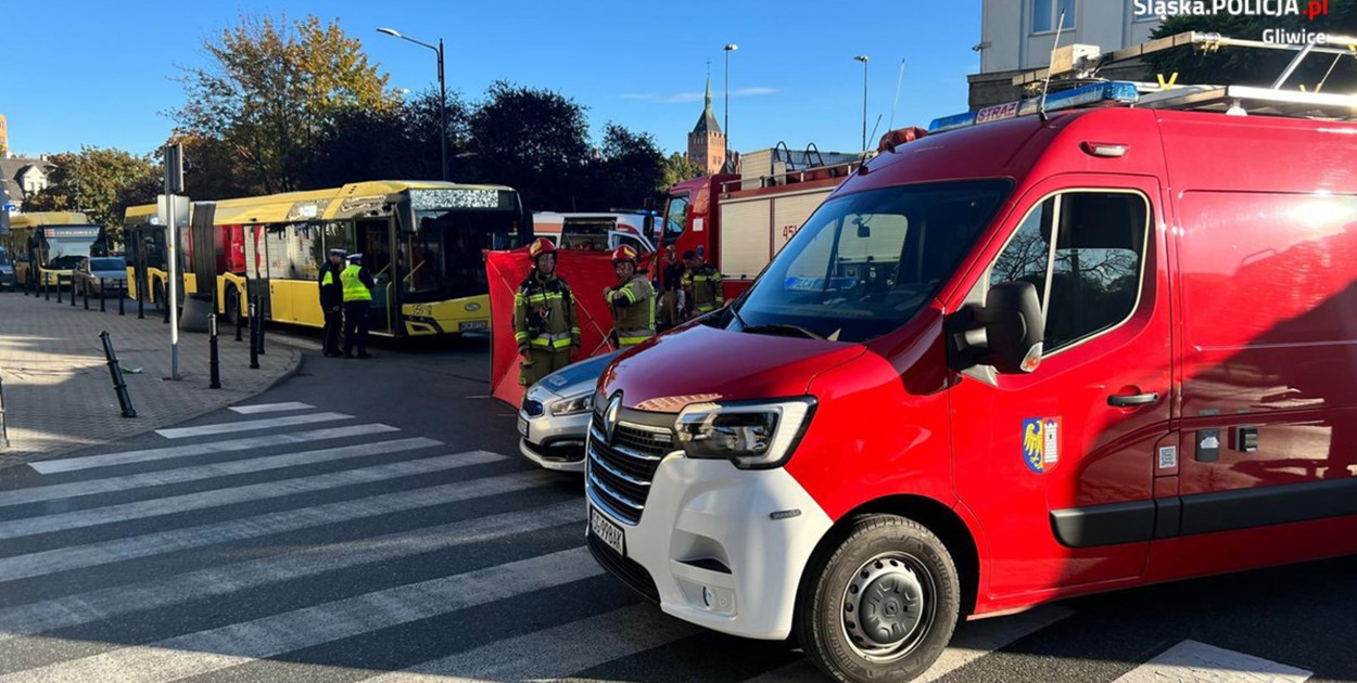 Śmiertelny wypadek w Gliwicach. Fot. Policja Śląska