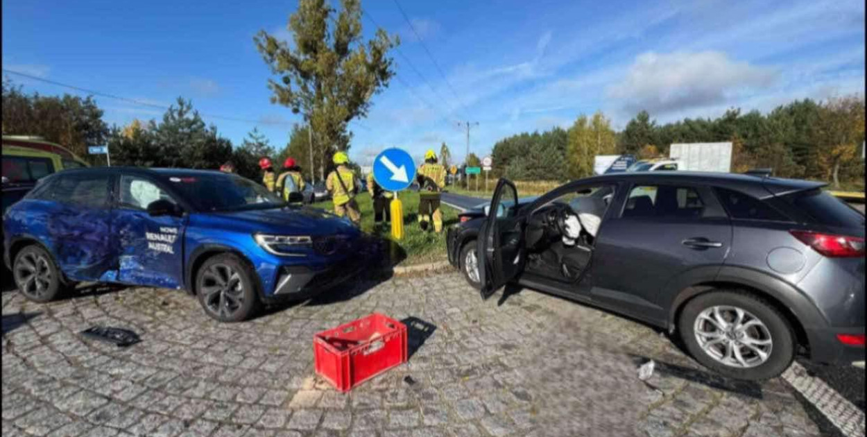 Zderzenie w Tąpkowicach. Fot. Archiwum OSP Tąpkowice 