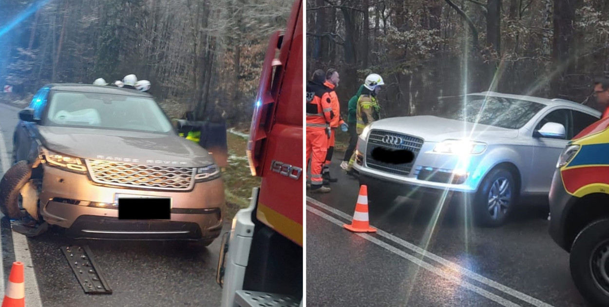 Zderzenie na ul. Pyskowickiej. Fot. Archiwum OSP Połomia 