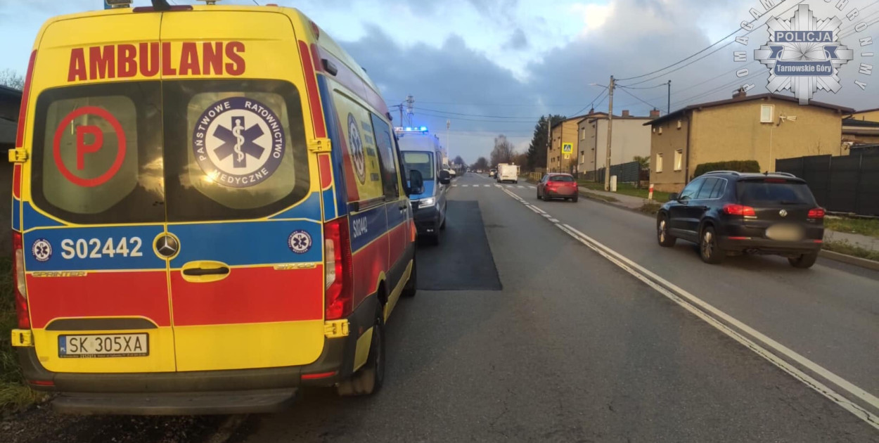 Do potrącenia pieszego doszło dziś po południu na ul. Gliwickiej w Tarnowskich Górach (DK 78). Fot. Archiwum policji