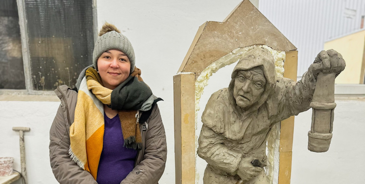 Autorką rzeźby gwarka jest Karolina Piechota. Fot. Archiwum UM Tarnowskie Góry