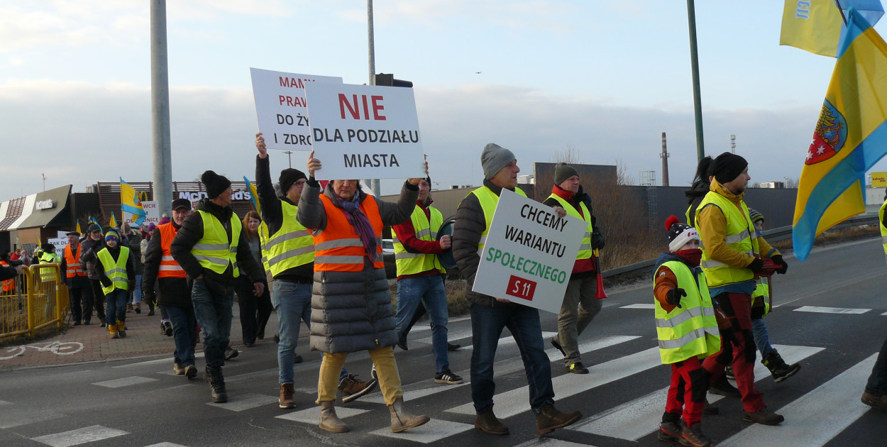 Tak było na lutowym proteście. Fot. Agnieszka Reczkin