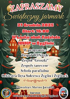 Świąteczny jarmark z orkiestrą dętą