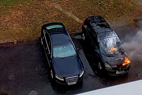 Tarnowskie Góry, Strzybnica. Pożar na osiedlu