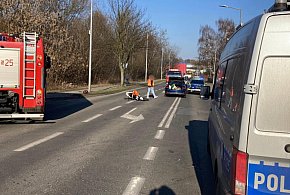 Zderzenie dwóch samochodów i motocykla na ul. Objazdowej